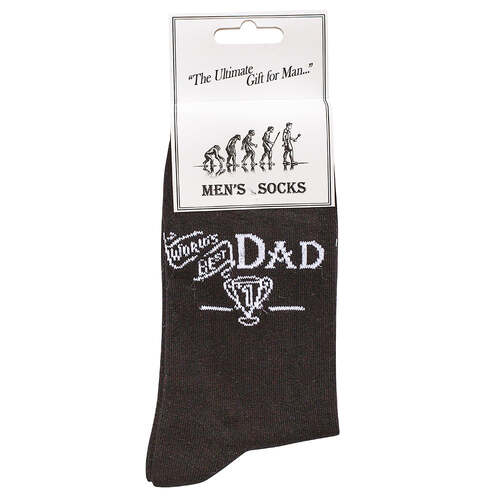 The Ultimate Gift for Man Socks Men's One Size World's Best Dad ATS-UGM8781