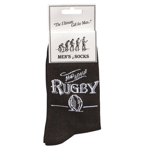 The Ultimate Gift for Man Socks Men's One Size Mad About Rugby ATS-UGM8785