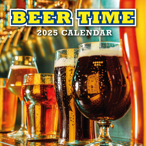 2025 Calendar Beer Time 16-Month Square Wall Red Robin RR250207