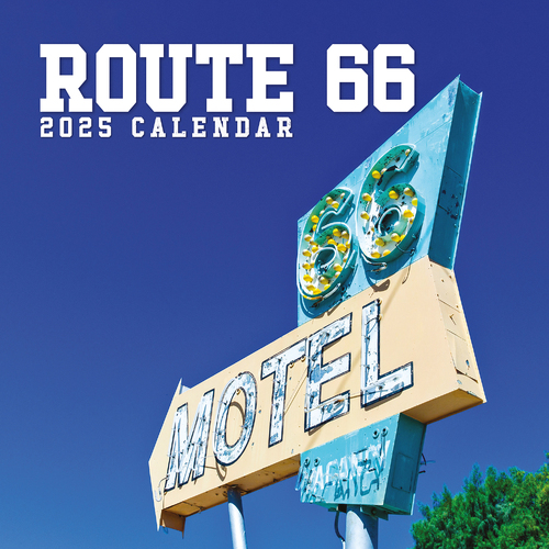 2025 Calendar Route 66 16-Month Square Wall Red Robin RR250230