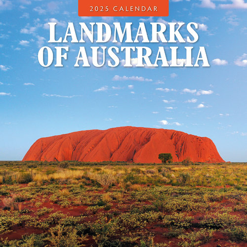 2025 Calendar Landmarks of Australia 16-Month Square Wall Red Robin RR250269