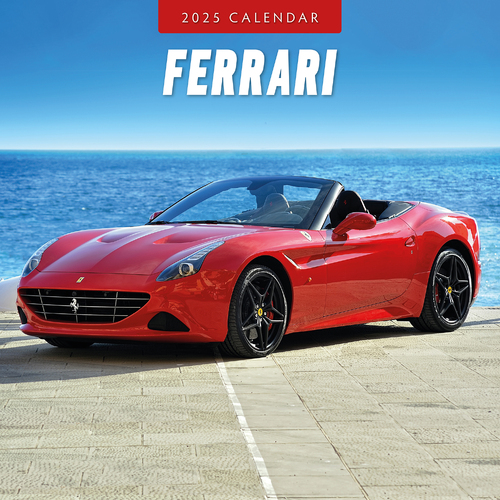 2025 Calendar Ferrari 16-Month Square Wall Red Robin RR250312