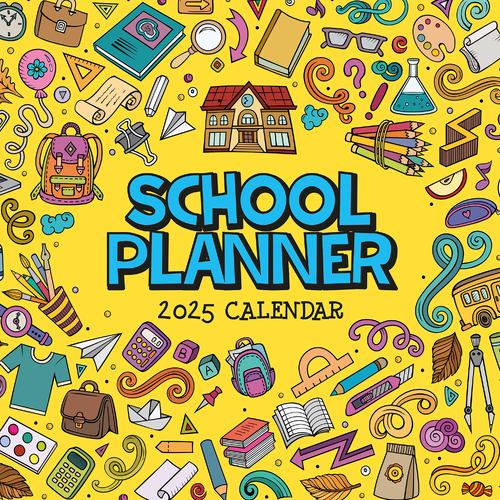 2025 Calendar School Planner 16-Month Square Wall Red Robin RR250330