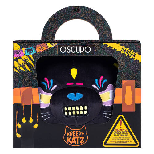 Plush Kreepy Katz Oscuro 30cm Plush In Carrier with Vaccine Card JAS-KK1201