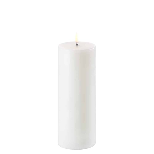 Uyuni Lighting Pillar Flameless Candle 7.8 x 20.3cm - Nordic White NW-C78020