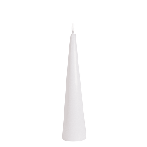 Uyuni Lighting Cone Flameless Candle 5.8x21.5cm Nordic White CO-NW06021