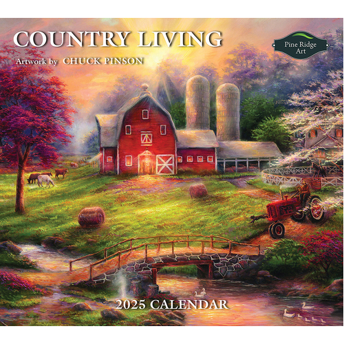 2025 Pine Ridge Calendar Country Living by Chuck Pinson Wall, Pine Ridge Art 5989