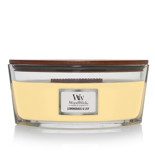 WoodWick Scented Candle Lemongrass & Lily Ellipse WW76065