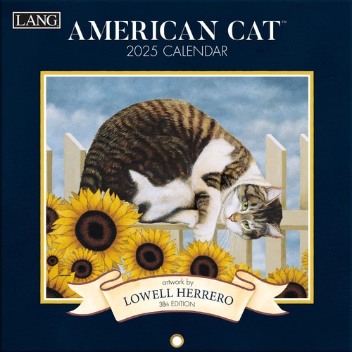 2025 LANG Calendar American Cat by Lowell Herrero Mini Wall, Lang 25991079235