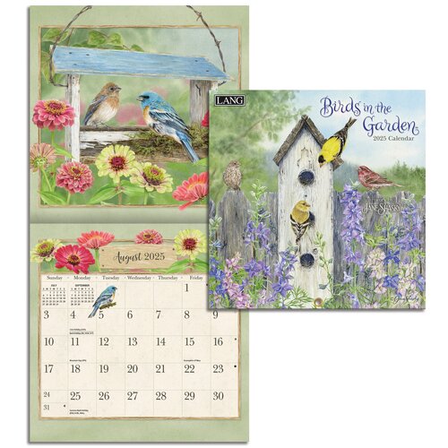 2025 Calendar Birds In The Garden by Jane Shasky Mini Wall, Lang 24991079268