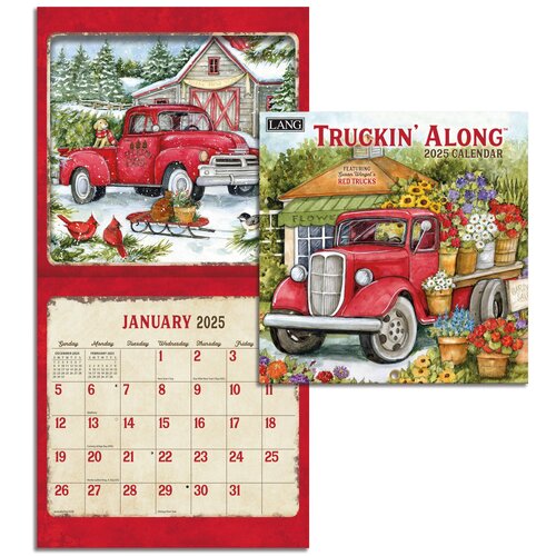 2025 Calendar Truckin' Along by Susan Winget Mini Wall, Lang 25991079273