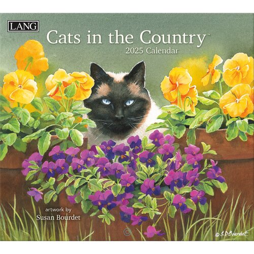 2025 Calendar Cats In The Country by Susan Bourdet Wall, Lang 25991001899