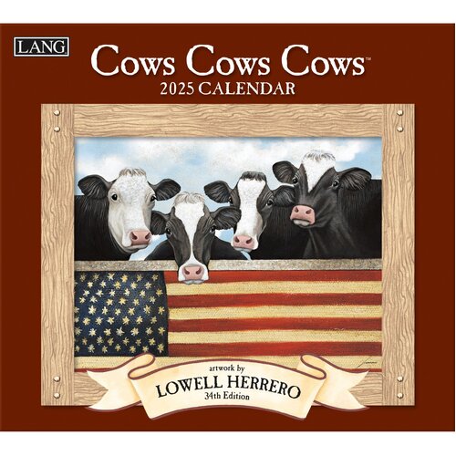 2025 Calendar Cows Cows Cows by Lowell Herrero Wall, Lang 25991001909