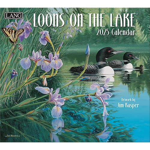 2025 Calendar Loons On The Lake by Jim Kasper Wall, Lang 25991001925