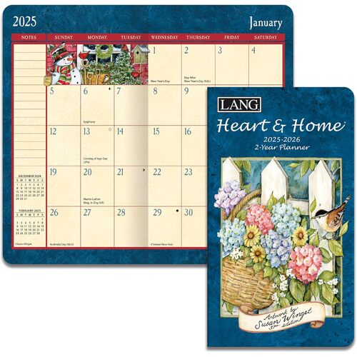 2025-2026 2-Year Planner Heart & Home by Susan Winget Pocket Monthly, Lang 25991071072