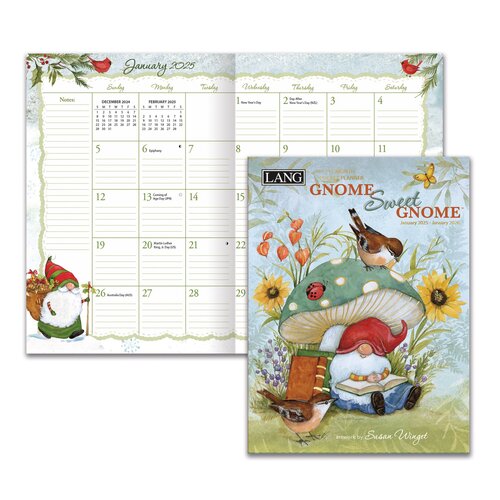 2025 13-Month Planner Gnome Sweet Gnome by Susan Winget Pocket Monthly, Lang 25991003191