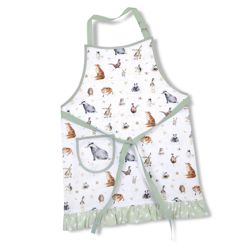 Royal Worcester Wrendale Designs Apron 62x83cm Woodland Animals Cotton Drill, Whitehill X0015128739