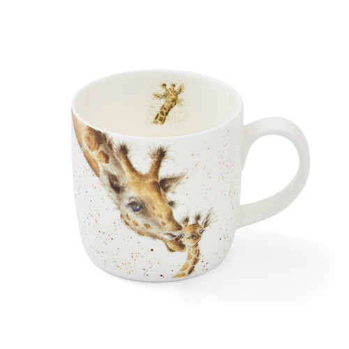 Wrendale Designs Mug 300mL Giraffe First Kiss, Whitehill MMMK5629-XS