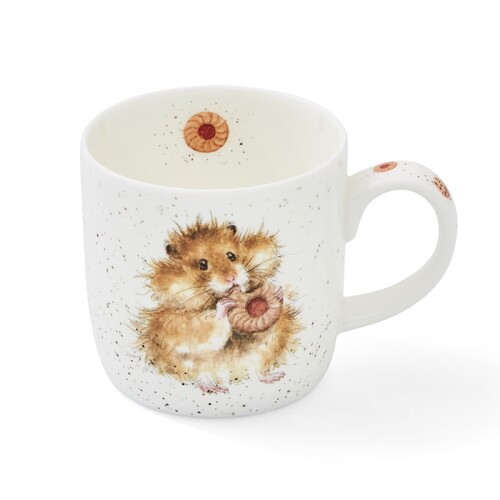 Wrendale Designs Mug 300mL Diet Starts Tomorrow Hamster, Whitehill MMOQ5629-XS