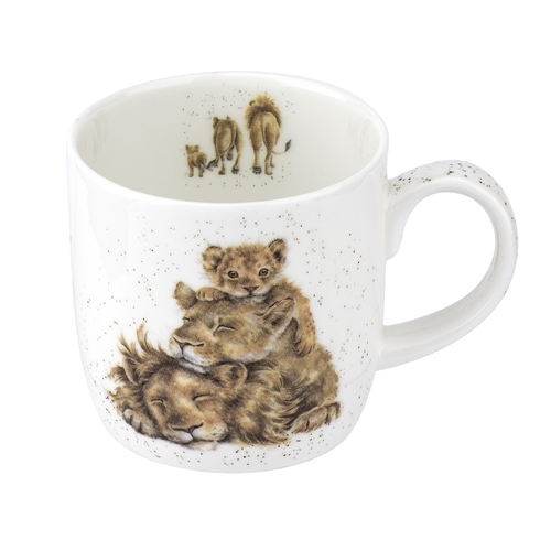 Wrendale Designs Mug 300mL Lions Family Pride, Whitehill MMQH5629-XS