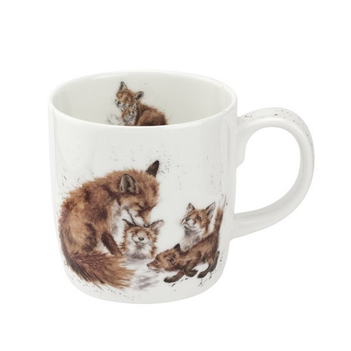 Wrendale Designs Mug 300mL Foxes Bedtime Kisses, Whitehill MMQM5629-XS