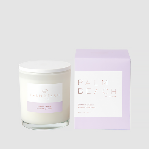 Palm Beach Scented Soy Candle Standard 420g - Jasmine & Cedar MCXJCW