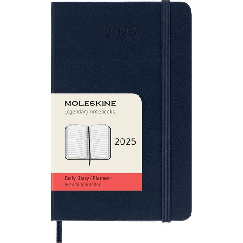 2025 Diary Moleskine Pocket Daily Hard Cover Sapphire Blue M-DHB2012DC2Y24