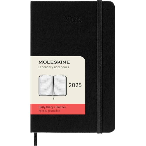 2025 Diary Moleskine Pocket Daily Hard Cover Black M-DHB12DC2Y24