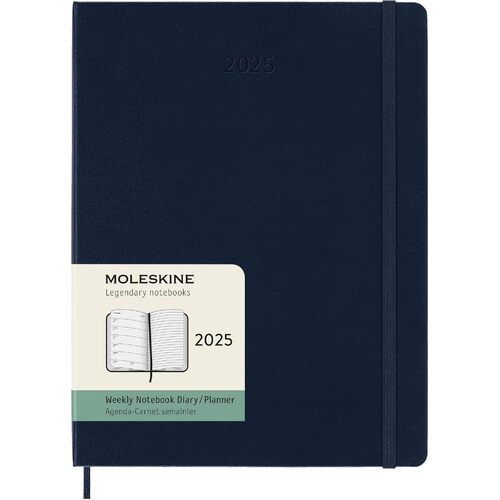 2025 Diary Moleskine XL Weekly Notebook Hard Cover Sapphire Blue M-DHB2012WN4Y24