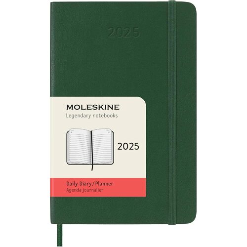 2025 Diary Moleskine Pocket Daily Soft Cover Myrtle Green M-DSK1512DC2Y24