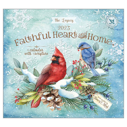 2025 Calendar Faithful Heart and Home w/ Scripture by Nancy Mink Wall, Legacy WCA91241