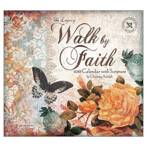 2025 Calendar Walk By Faith With Scripture by Christine Adolph Wall, Legacy WCA93190