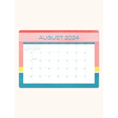 2025 Calendar Color Theory Monthly Desk Pad Orange Circle Studio 25051