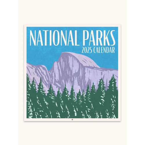 2025 Calendar National Parks Square Wall Orange Circle Studio 25025