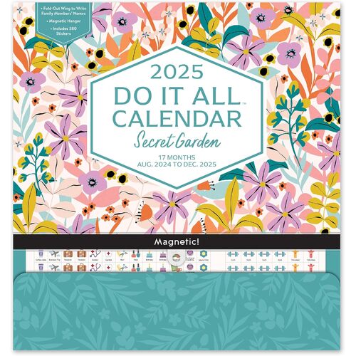 2025 Calendar Secret Garden Do It All Wall Orange Circle Studio 25076