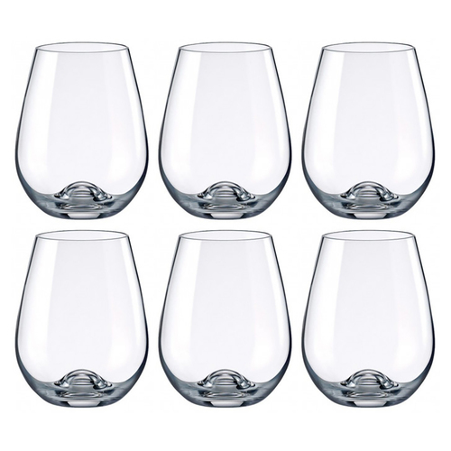 Master Stemless Red Wine Glasses Set of 6 #4221/460, Celebrations