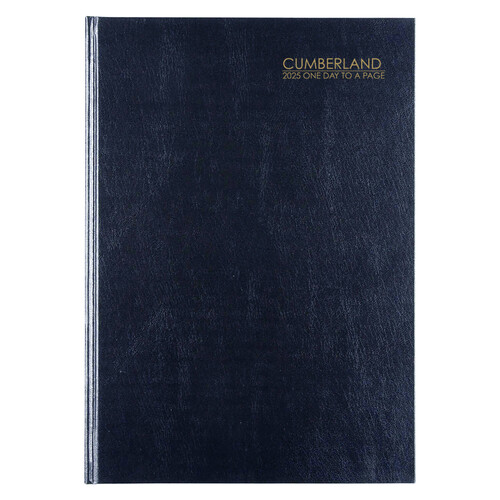 2025 Diary Cumberland Classic A5 Day to Page Blue Casebound 51ECBL25