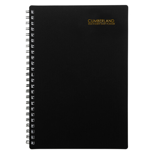 2025 Diary Cumberland Student A5 Week to View Black 57SDBK25