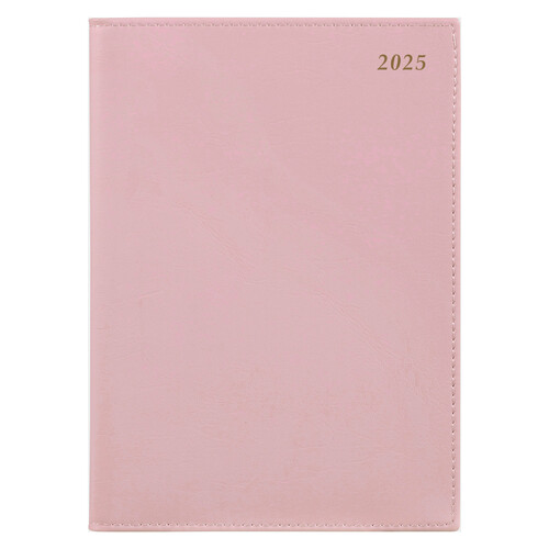 2025 Diary Cumberland Soho A4 Day to Page Misty Rose Spiral PVC 41SSHPK25