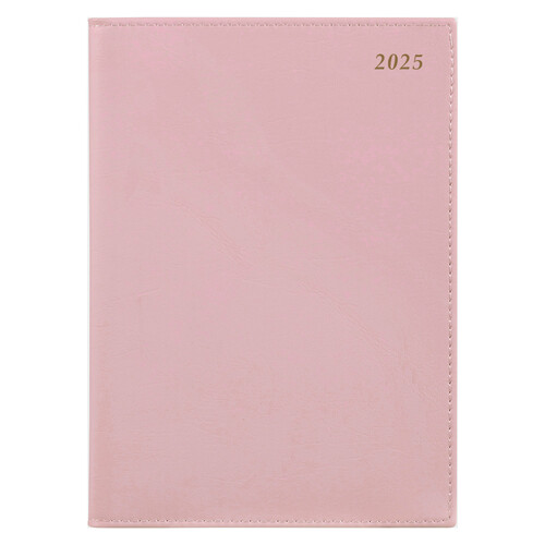 2025 Diary Cumberland Soho A4 Week to View Misty Rose Spiral PVC 47SSHPK25