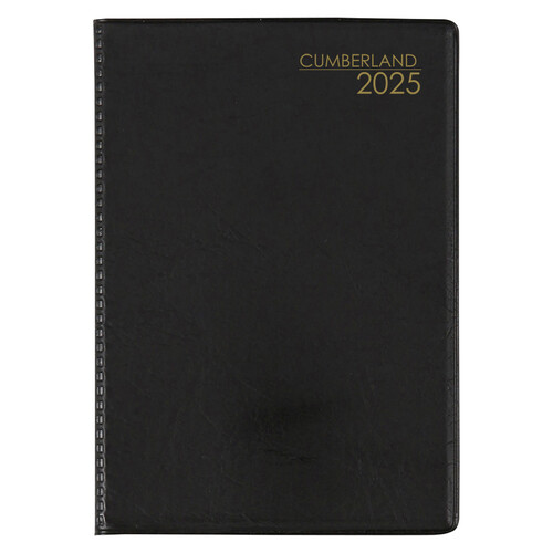 2025 Diary Cumberland Pocket A7 Week to View Black 77PBK25