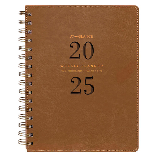 2025 Planner At-A-Glance Signature A5 Weekly/Monthly Brown AAG300225