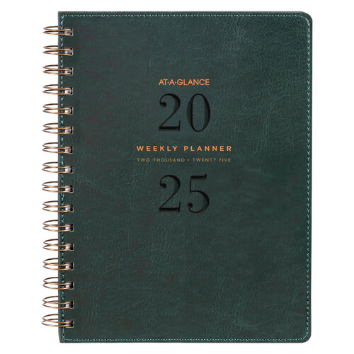 2025 Planner At-A-Glance Signature A5 Weekly/Monthly Green AAG300325