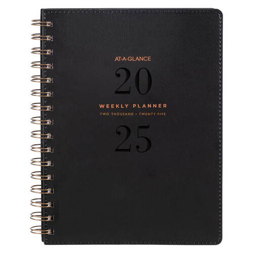 2025 Planner At-A-Glance Signature A5 Weekly/Monthly Black AAG300925