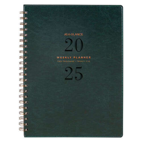 2025 Planner At-A-Glance Signature A4 Weekly/Monthly Green AAG300725