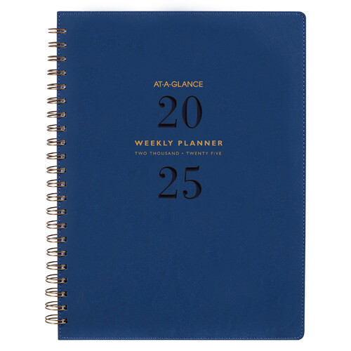 2025 Planner At-A-Glance Signature A4 Weekly/Monthly Navy AAG300825