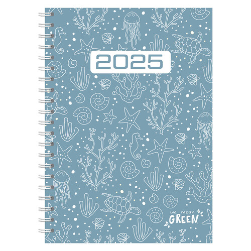 2025 Diary Cumberland Student A5 Week to View Blue Ocean 57PSWMG25