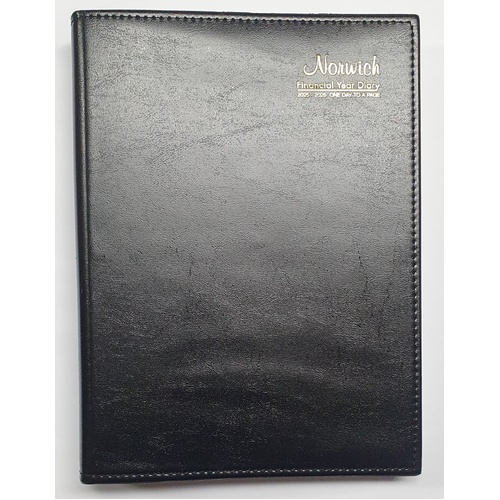 2025-2026 Financial Year Diary Cumberland Norwich A5 Day to Page Black 51SFY2526