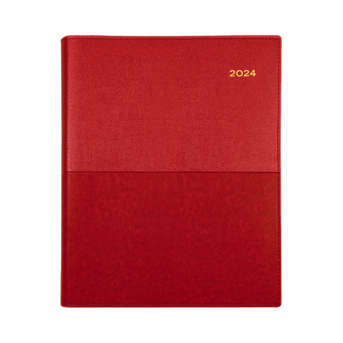 2024 Diary Collins Vanessa Quarto Week to View Red 325.V15