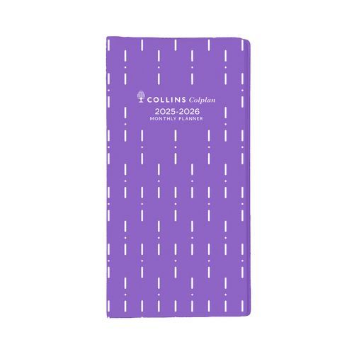 2025-2026 2-Year Diary Collins Colplan B6/7 Month to View Purple 11W.V55